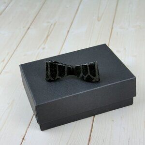 Vintage Y2K Black Bow Hair Clip Goth 2000 Emo Scene